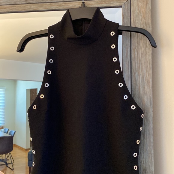 Cinq A Sept, 4, Ava mini dress, grommet lined, high neck, perfect & NWOT!! - Picture 2 of 12